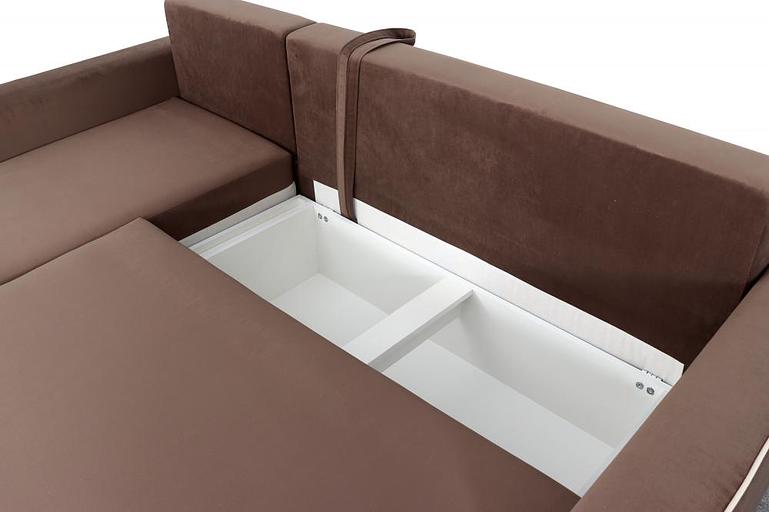 Угловой диван «Некст» СТАНДАРТ, Мора темно-коричневый фото 5