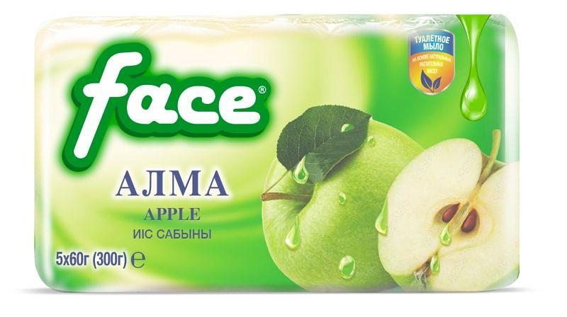 Мыло туалетное «Face» с запахом яблока ОПТ фото 1