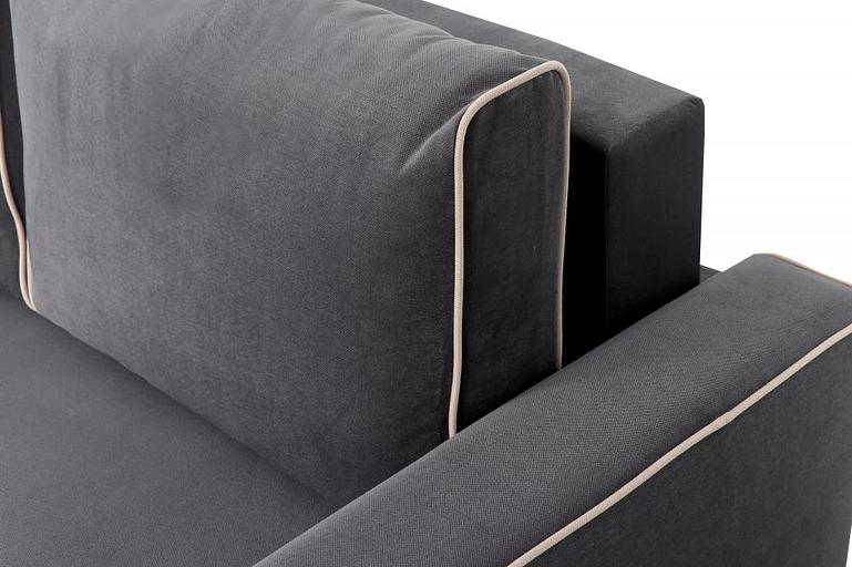 Угловой диван «Некст» СТАНДАРТ, Альба темно-серый фото 4