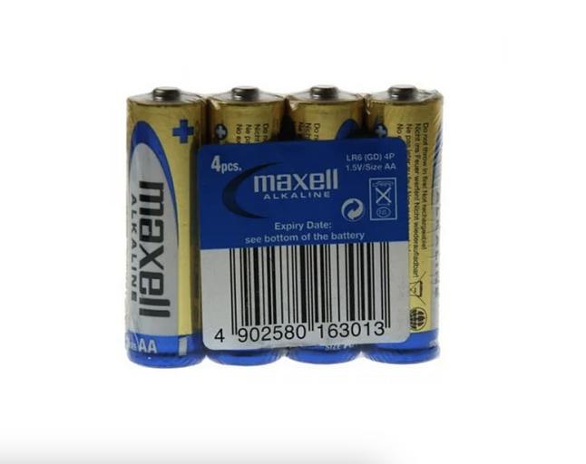 Батарейка алкалиновая Maxell Alkaline AA shrink LR6 4PK shrink опт фото 1
