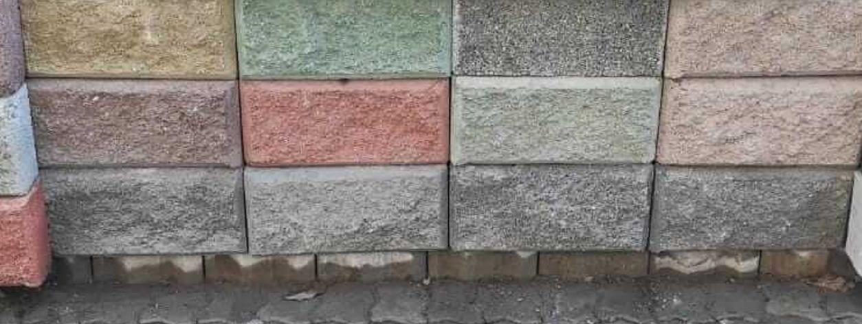 Сплитерный колонный блок Строй мастер 40×40 см цветной фото 1