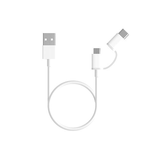 Кабель Xiaomi Micro USB и Type-C белый ОПТ фото 1