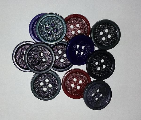 Пуговицы прокольные пластмассовые 14-15 мм круглые 1000 шт ОПТ фото 1