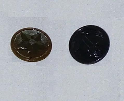 Пуговицы ушковые пластмассовые 28 мм круглые 1000 шт ОПТ фото 1