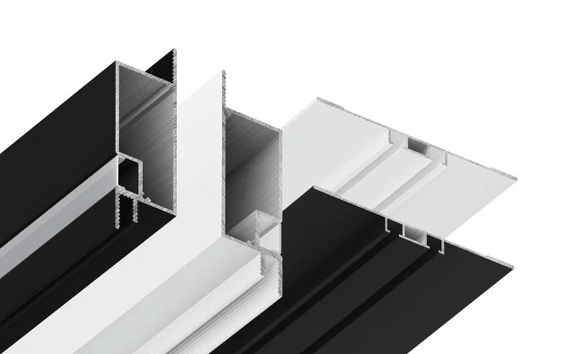 Скрытый профиль FerGipps М 02 с отступом черный ОПТ фото 2