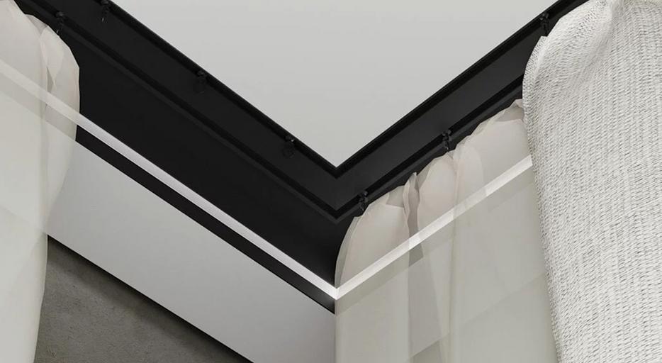 Скрытый профиль FerGipps М 02 с отступом черный ОПТ фото 5