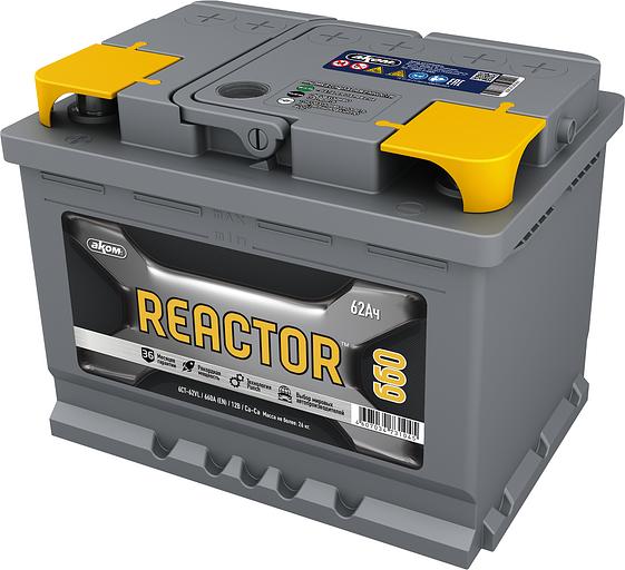 Аккумулятор Аком «6СТ-62 Reactor euro» фото 1