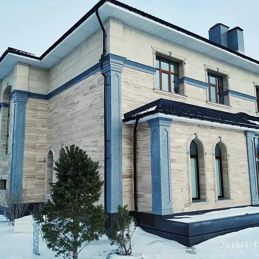 Изготовление и монтаж карнизов, молдингов, обрамлений из травертина фото 4