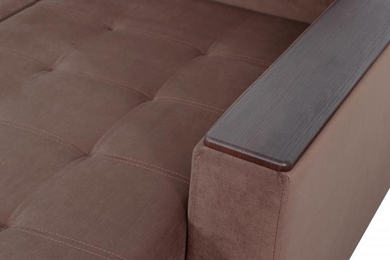 Бұрышты диван Монако 1 СТАНДАРТ, Мора қара қоңыр фото 5