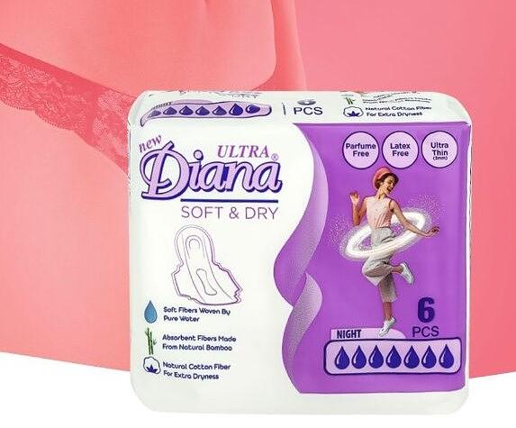 Прокладки женские гигиенические Diana «Night» ультратонкие 6 шт фото 2