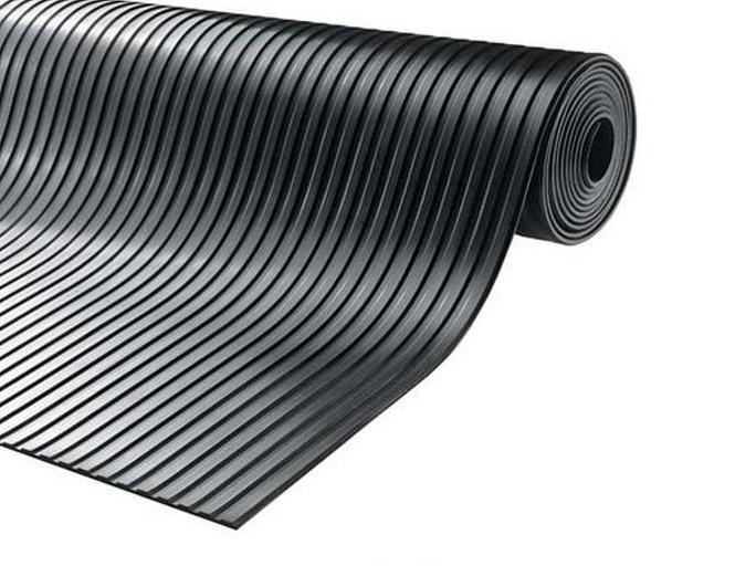 Напольное покрытие Sunstep «Средний рубчик» резиновое рифленое черное 1,5 м фото 2