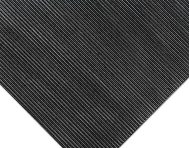 Напольное покрытие Sunstep «Мелкий рубчик» резиновое рифленое черное 1 м фото 2