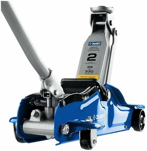 Домкрат Зубр «43056-2-К» Т35 гидравлический подкатной в кейсе ОПТ фото 2