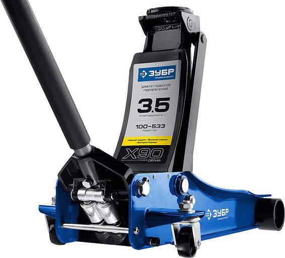 Домкрат Зубр «43054-3.5» Т90 гидравлический подкатной ОПТ фото 2