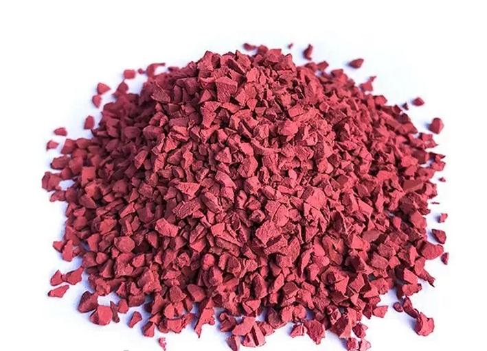 Резиновая крошка EPDM, цвет красный ОПТ фото 1