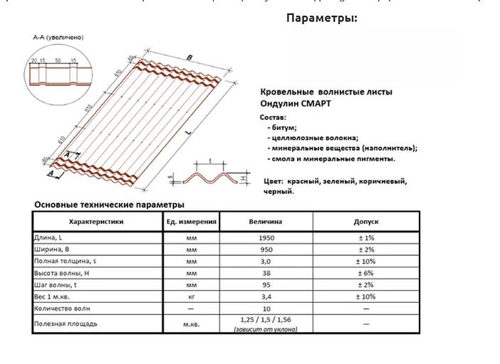 Ондулин Stynergy «Smart» красный ОПТ фото 4