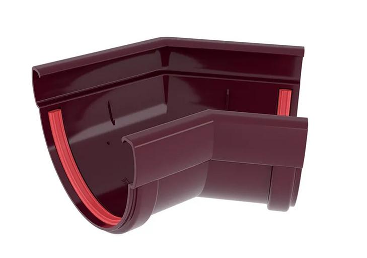 Водосток ПВХ Grand Line угол желоба «Дизайн 135» 135° цветной фото 2