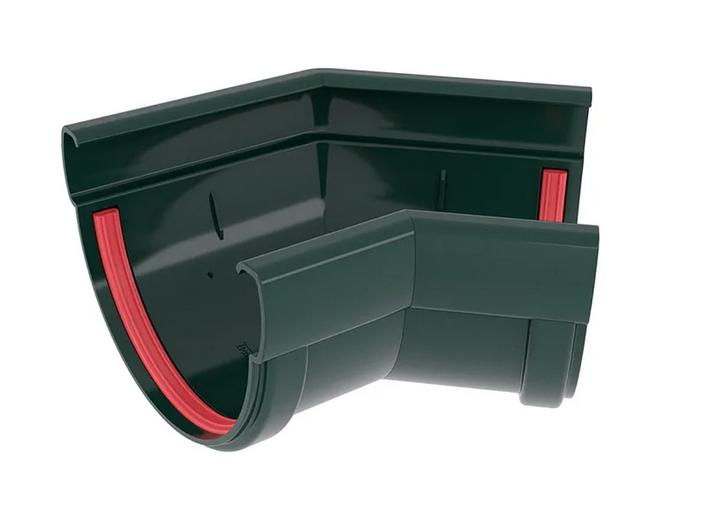 Водосток ПВХ Grand Line угол желоба «Дизайн 135» 135° цветной фото 3