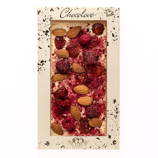 Белый шоколад ручной работы Chocolove с ежевикой, вишней, малиной и миндалем фото 1