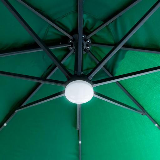Зонт Pro-Komfort для летних кафе с подсветкой темно-зеленый ОПТ фото 3
