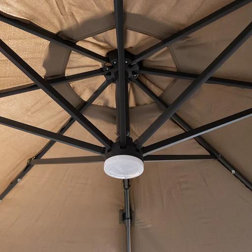 Зонт Pro-Komfort для летних кафе с подсветкой бежевый ОПТ фото 4