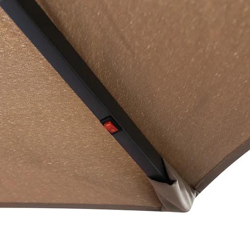 Зонт Pro-Komfort для летних кафе с подсветкой бежевый ОПТ фото 5