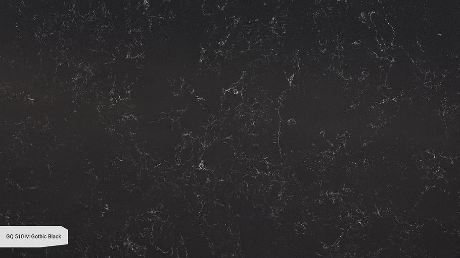 Кварцевый камень Grandex quartz «GQ 510M Gothic Black» ОПТ фото 1