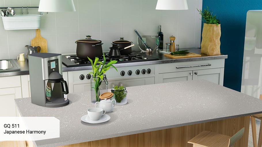 Кварцевый камень Grandex quartz «GQ 511 Japanese Harmony» ОПТ фото 2