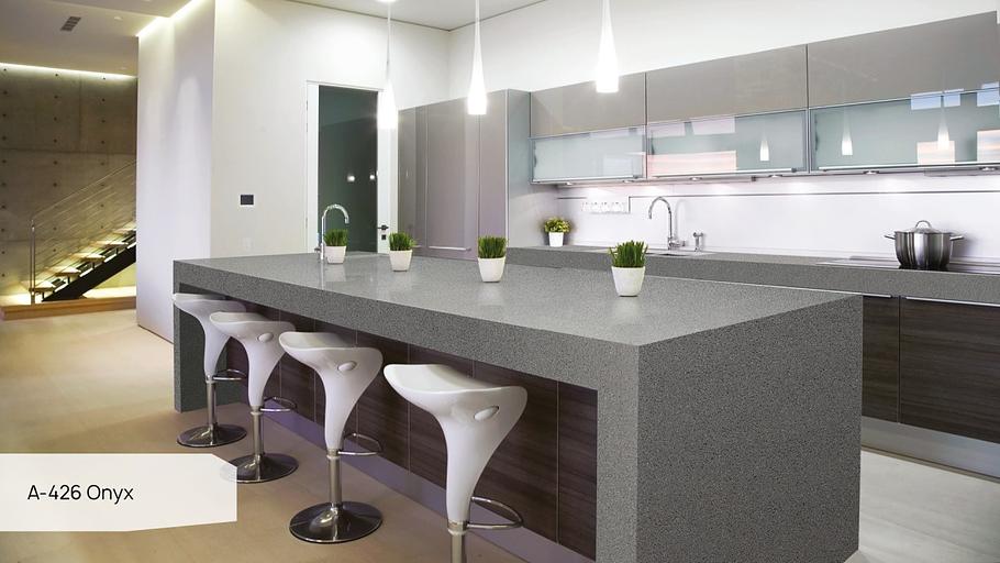 Кварцевый камень Grandex «A-426 Onyx gravel» ОПТ фото 4