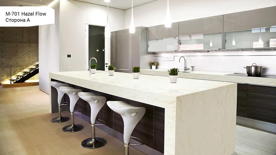 Кварцевый камень Grandex «M-701 А Hazel Flow» ОПТ фото 2