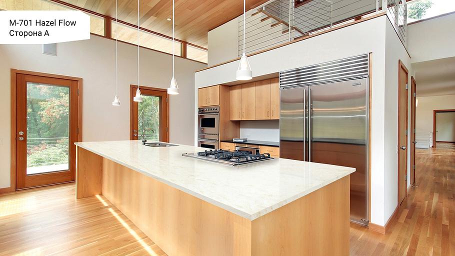 Кварцевый камень Grandex «M-701 А Hazel Flow» ОПТ фото 4