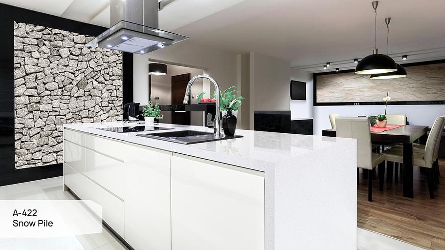 Кварцевый камень Grandex «A-422 Snow Pile» ОПТ фото 2