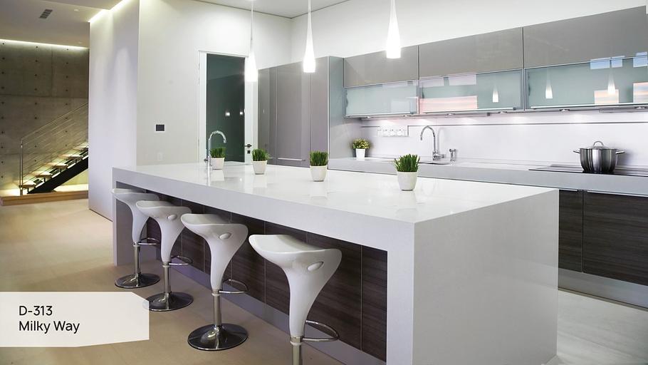 Кварцевый камень Grandex «D-313 Milky Way» ОПТ фото 3