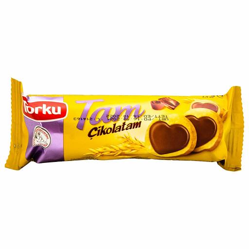 Печенье Torku «Tam» цельнозерновое с молочным шоколадом и молочным кремом 83 г ОПТ фото 1