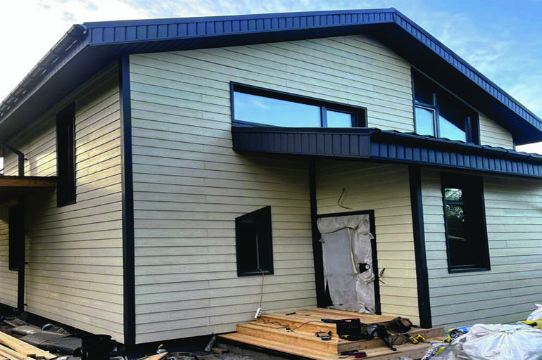 Фиброцементный сайдинг (ФЦС) 1800х200х8 мм (Антрацитово-серый) ОПТ фото 3