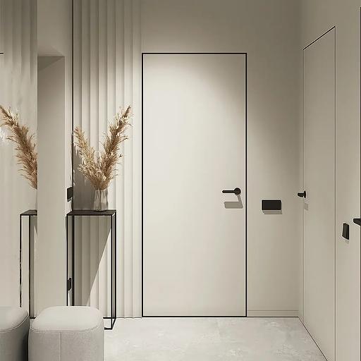 Скрытая дверь стандарт грунтовая 2000x900x54 мм фото 2