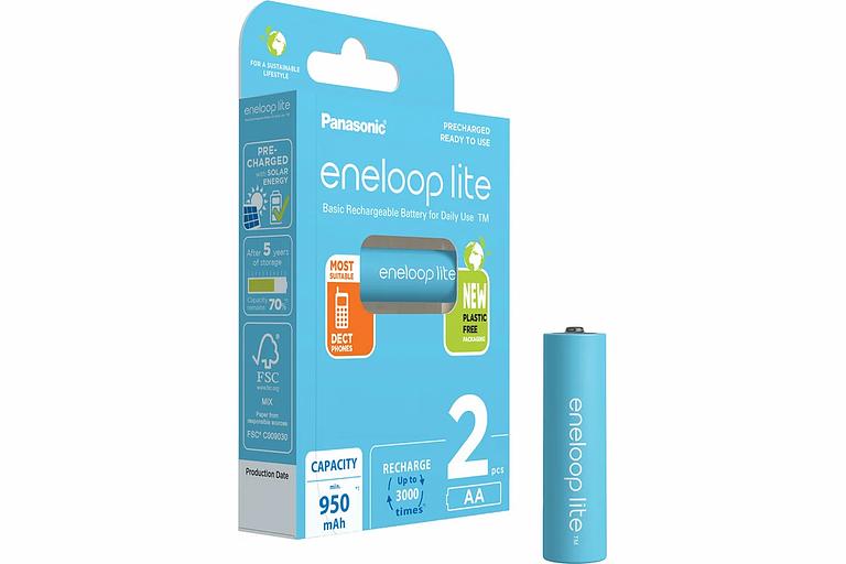 Аккумулятор Panasonic Eneloop lite BK-3LCCE/2BE 950mAh AA R6 BL2 ОПТ фото 1