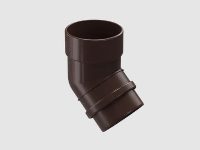 Водосток ПВХ Docke Lux Колено 45° «LUX» шоколад фото 1