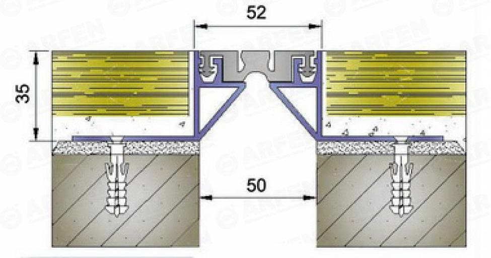 Деформационный шов Arfen «AR 107-050» ОПТ фото 2