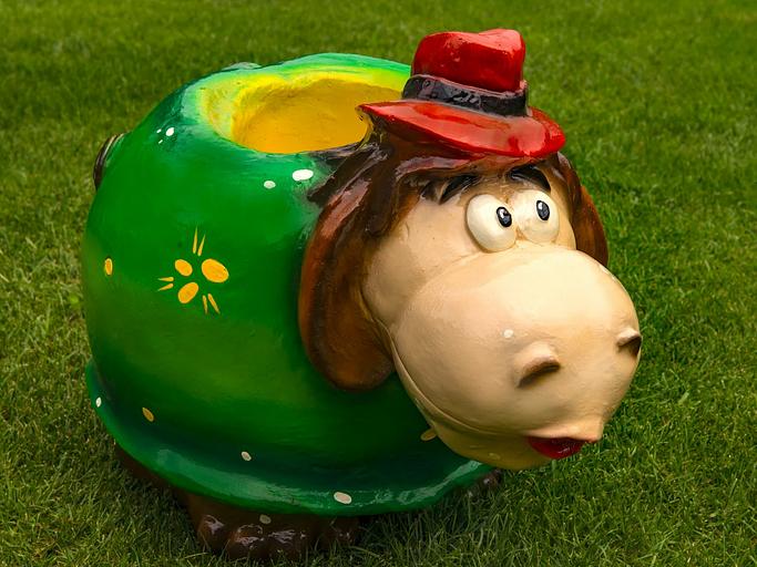 Садовая фигурка из гипса Все в сад «Ослик горшок» 38×40×28 см фото 2