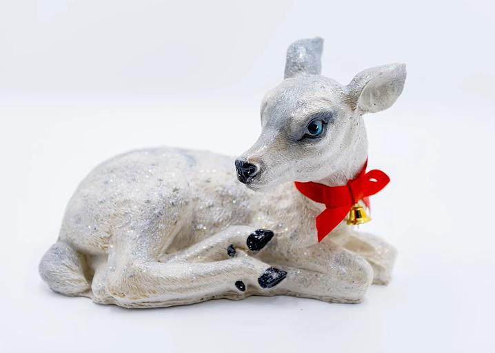 Новогодняя фигурка из гипса Все в сад «Олененок» 19×17×19 см фото 1