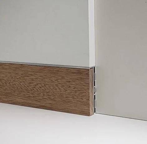 Плинтус скрытого монтажа IDoors с полкой и МДФ вставкой ОПТ фото 1