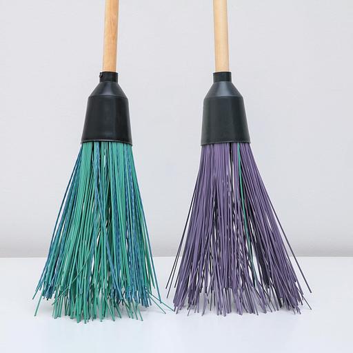 Метла полипропиленовая круглая с черенком ОПТ фото 1