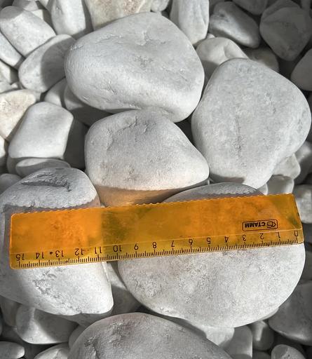 Мраморный камень галтованный Тассервис фракция 80-120 мм 50 кг фото 1