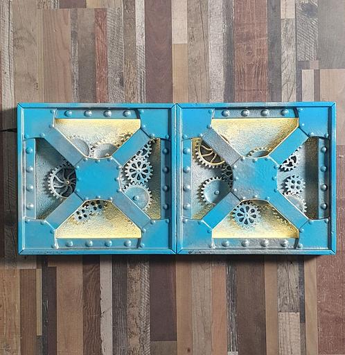 Стимпанк панно с подсветкой фото 1