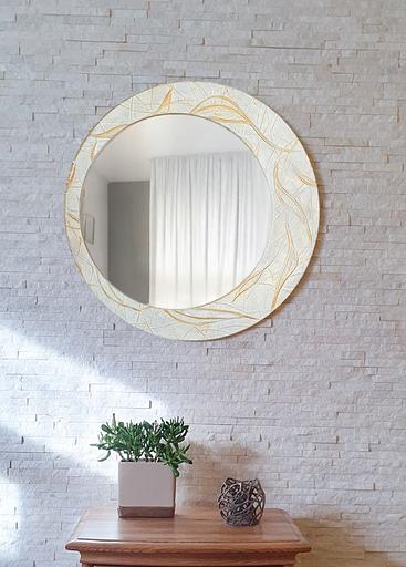 Круглое зеркало в раме Дуновение фото 1