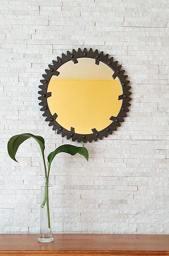 Круглое зеркало Лофт механика фото 1