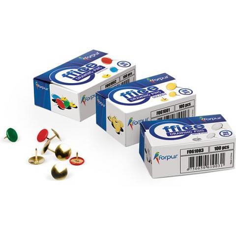 Кнопки-гвоздики, d=9,5мм, 100шт, цветные, Forpus фото 1