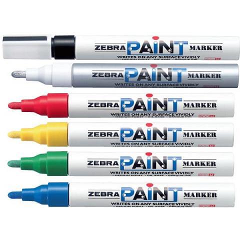 Маркер перманентный 1,5-2мм, PAINT, черный, ZEBRA фото 1