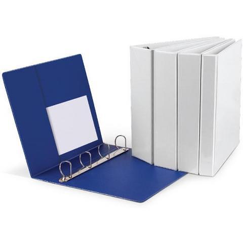 Папка презентационная на четырех кольцах D-65мм, А4, ширина 100мм, белый, Forpus фото 1